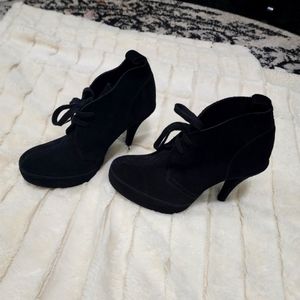 PEDRO GARCIA BLACK SUEDE BOOTIES SIZE 7.5